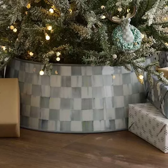 Decorativo Copricalorifero in Stile Scacchi Argentati - Progetto Artigianale MacKenzie-Childs