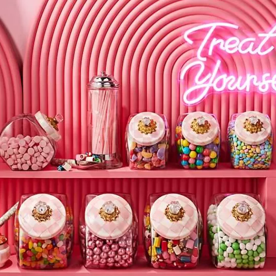 Barattolo per Dolci con Coperchio Smaltato a Quadretti Rosa - MacKenzie-Childs Prezzo Conveniente