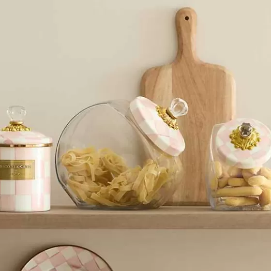 Barattolo per Dolci con Coperchio Smaltato a Quadretti Rosa - MacKenzie-Childs Prezzo Conveniente