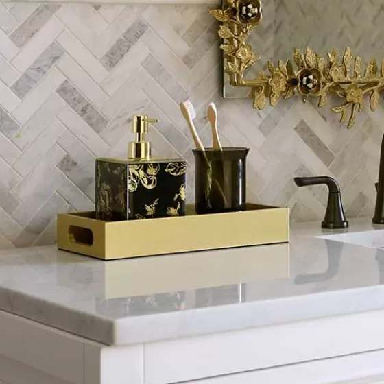 Vassoio Toeletta Crepuscolo Floreale - Design MacKenzie-Childs con Decorazioni Classiche e Funzioni Pratiche