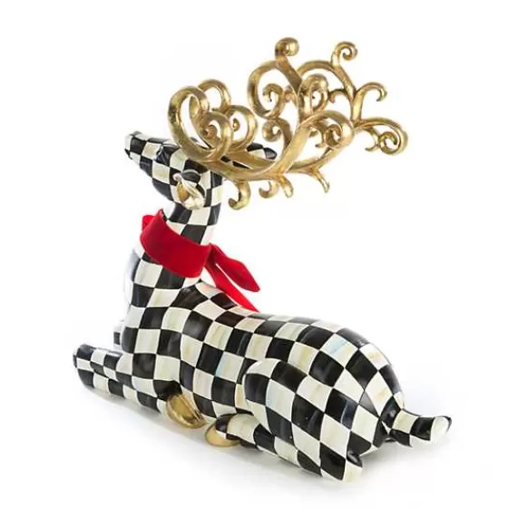 Scultura in Ceramica Cervo in Riposo - Promozione Esclusiva MacKenzie-Childs