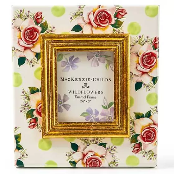 Incantevole cornice floreale 2,5x3 in stile vittoriano - Design esclusivo MacKenzie-Childs per arredi raffinati