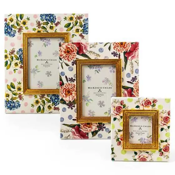 Incantevole cornice floreale 2,5x3 in stile vittoriano - Design esclusivo MacKenzie-Childs per arredi raffinati