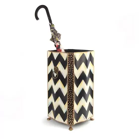 Portaombrelli Artigianale con Motivo Zig-Zag - Edizione Esclusiva MacKenzie-Childs